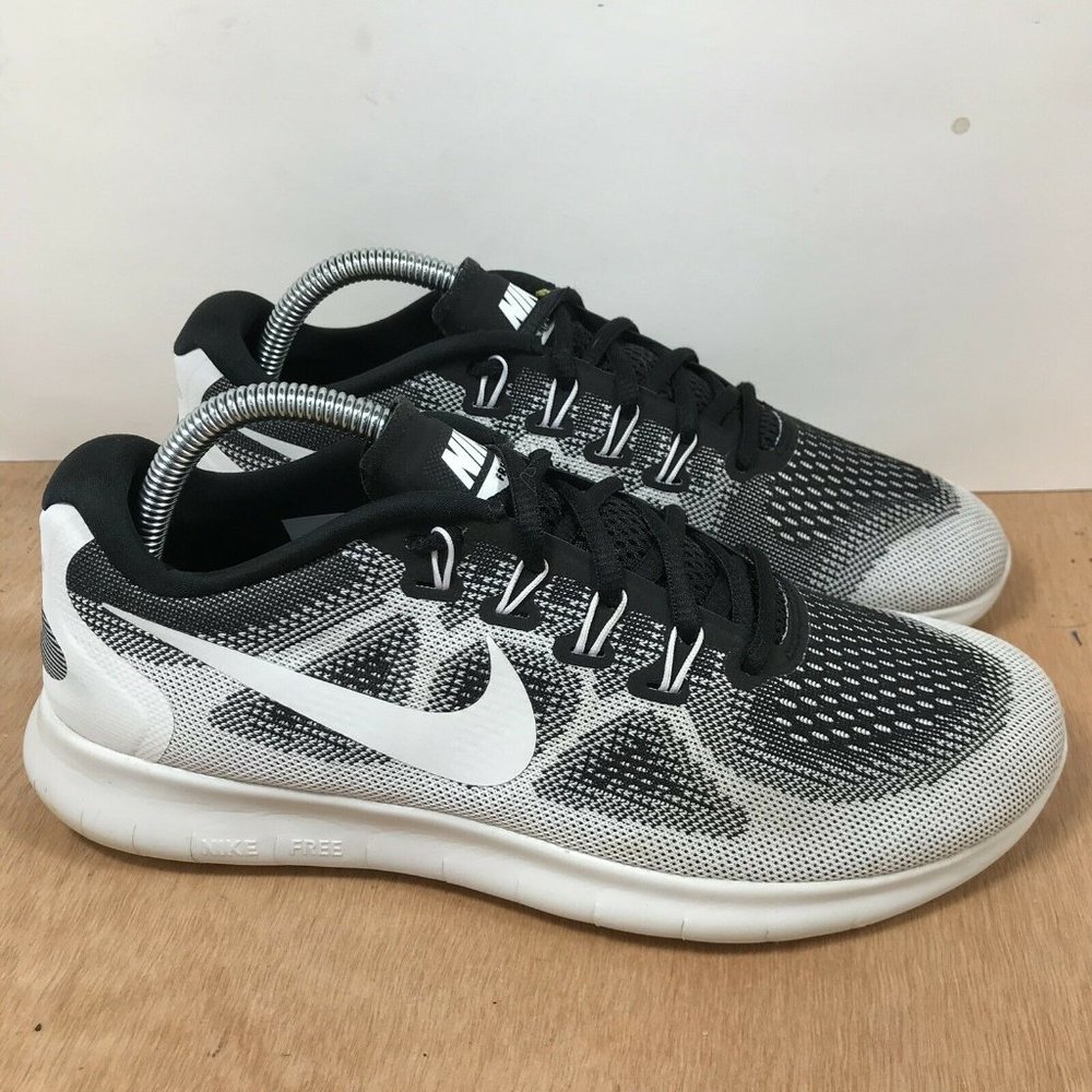 Nike - Free RN 2017 LE Black Grey White Running Shoes - Women's 9.5 - 883283-100